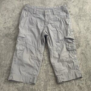 Kuhl ShortsWomens 8 Gray Kontra Capri Hiking Convertible Roll Up 6120 Gorpcore